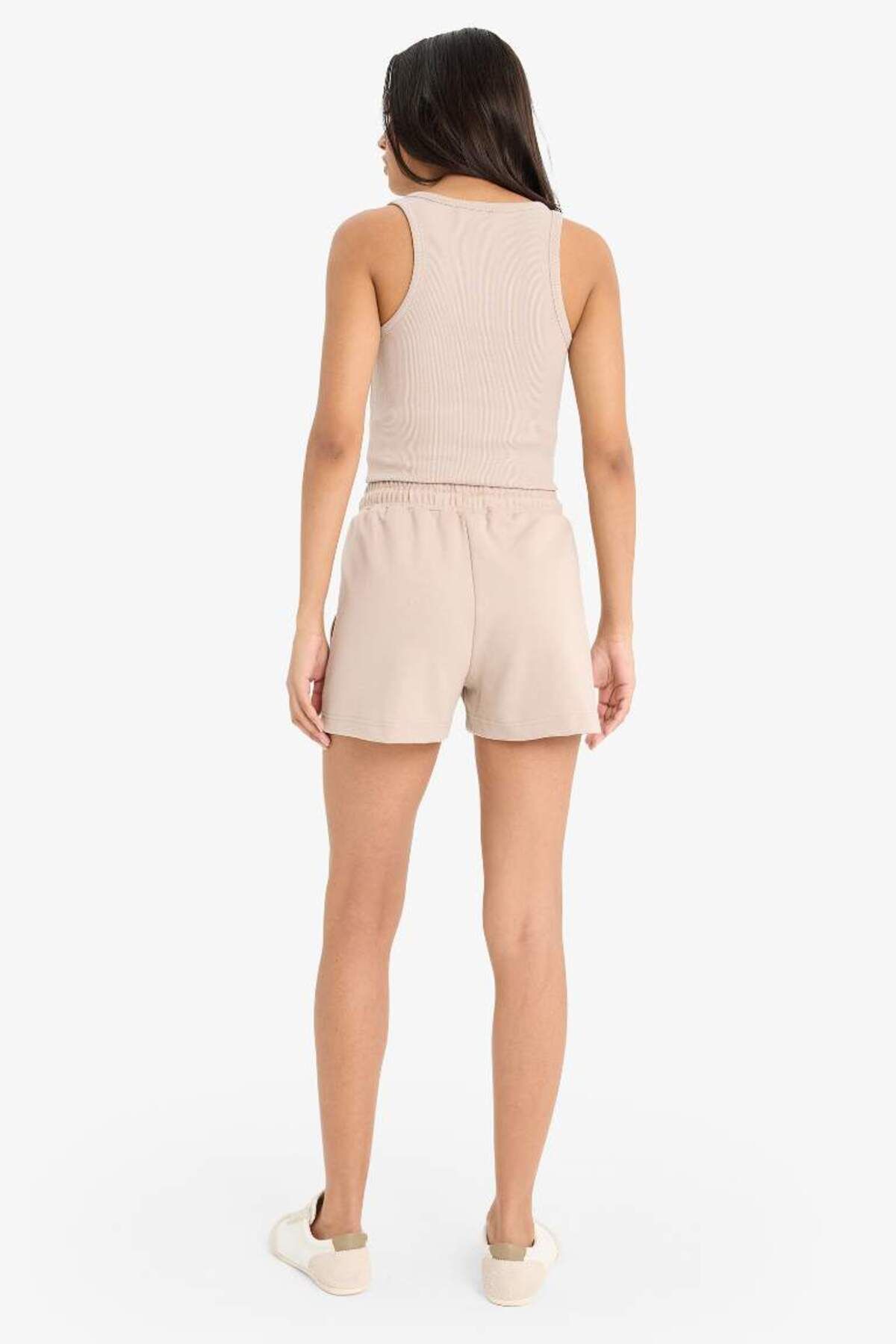 DeFacto-Regular Fit Stretchy Waisted Lace up Bermuda Shorts D3327Ax25Sp 7