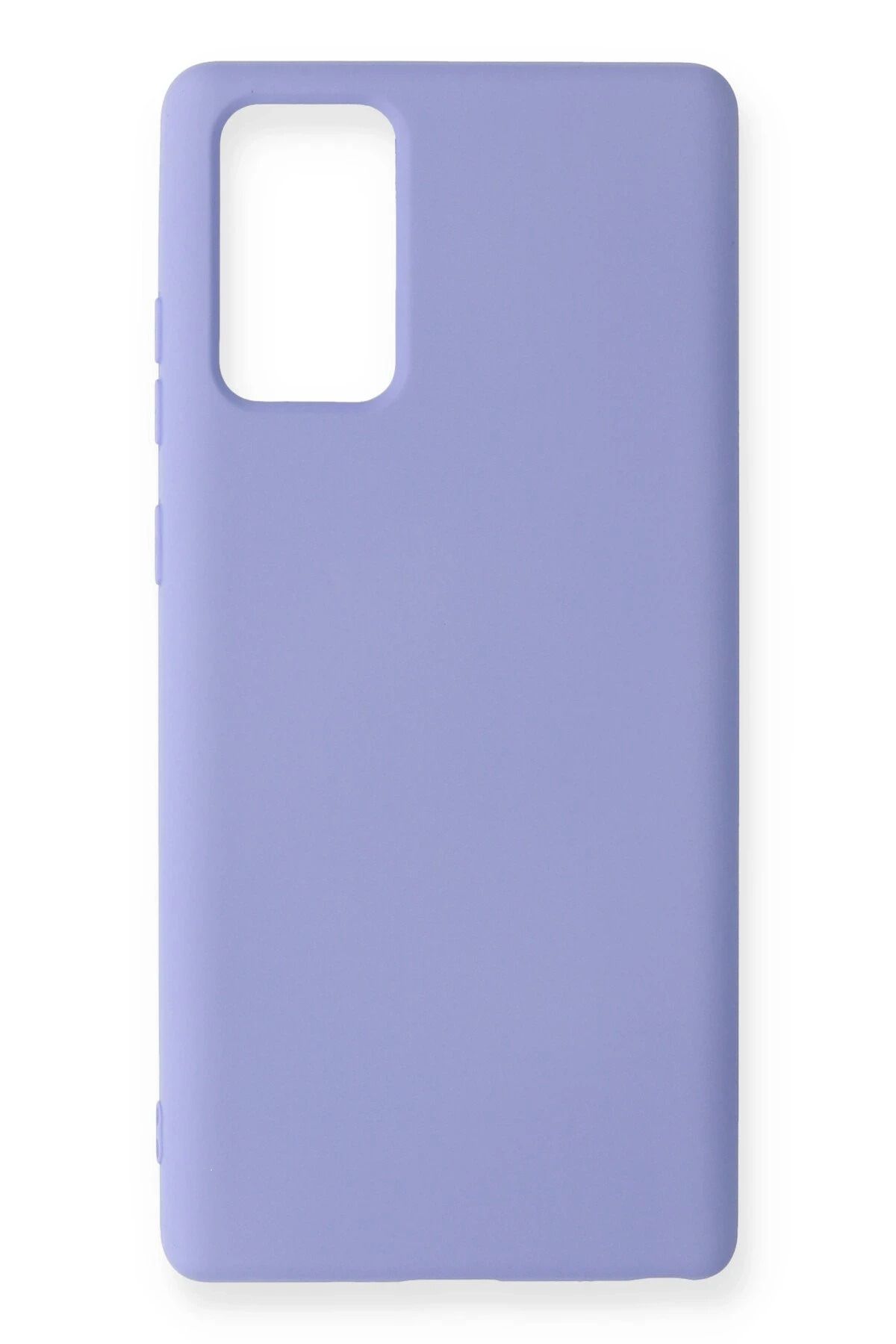 NewFace Samsung Galaxy Note 20 Kılıf Nano içi Kadife Silikon - Lila HNZRN