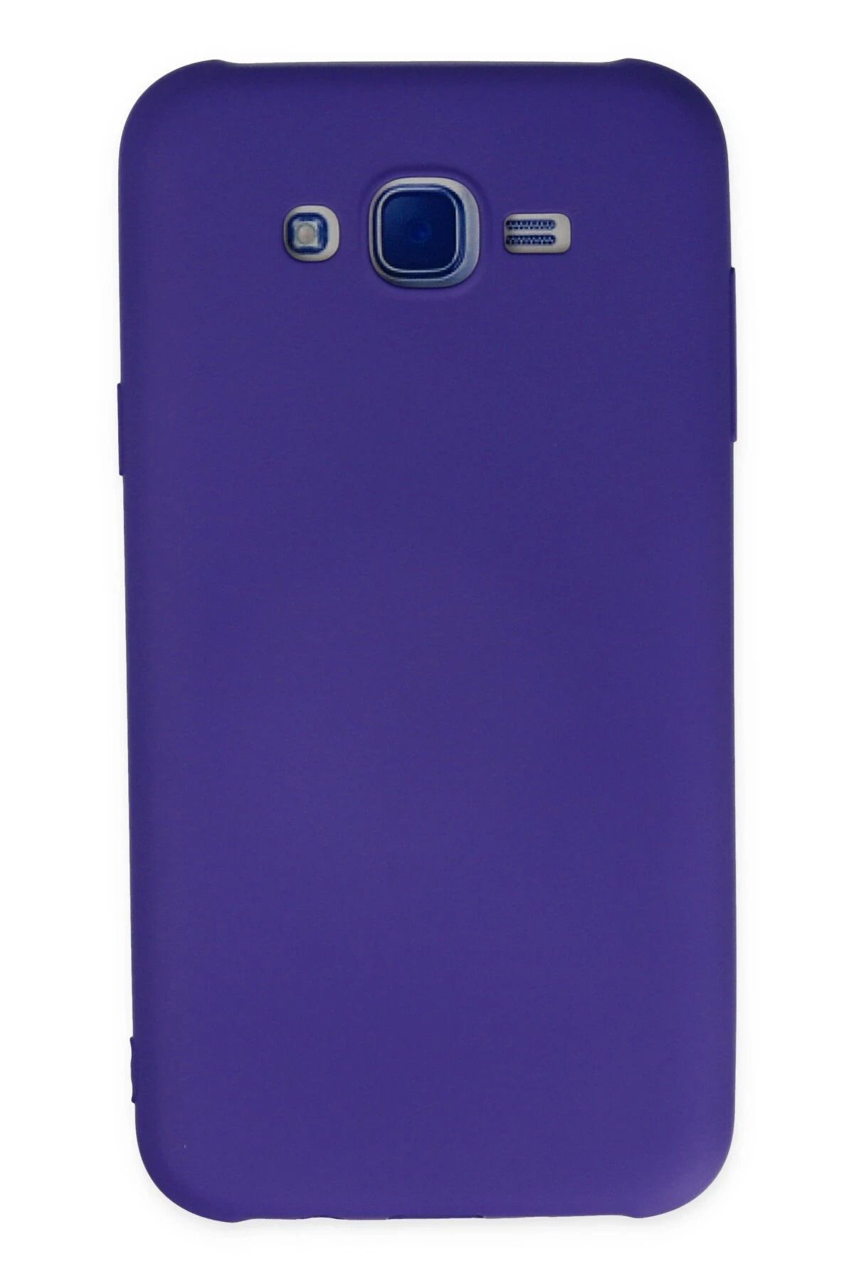 NewFace Samsung Galaxy J7 Kılıf Nano içi Kadife Silikon - Mor NRMSA