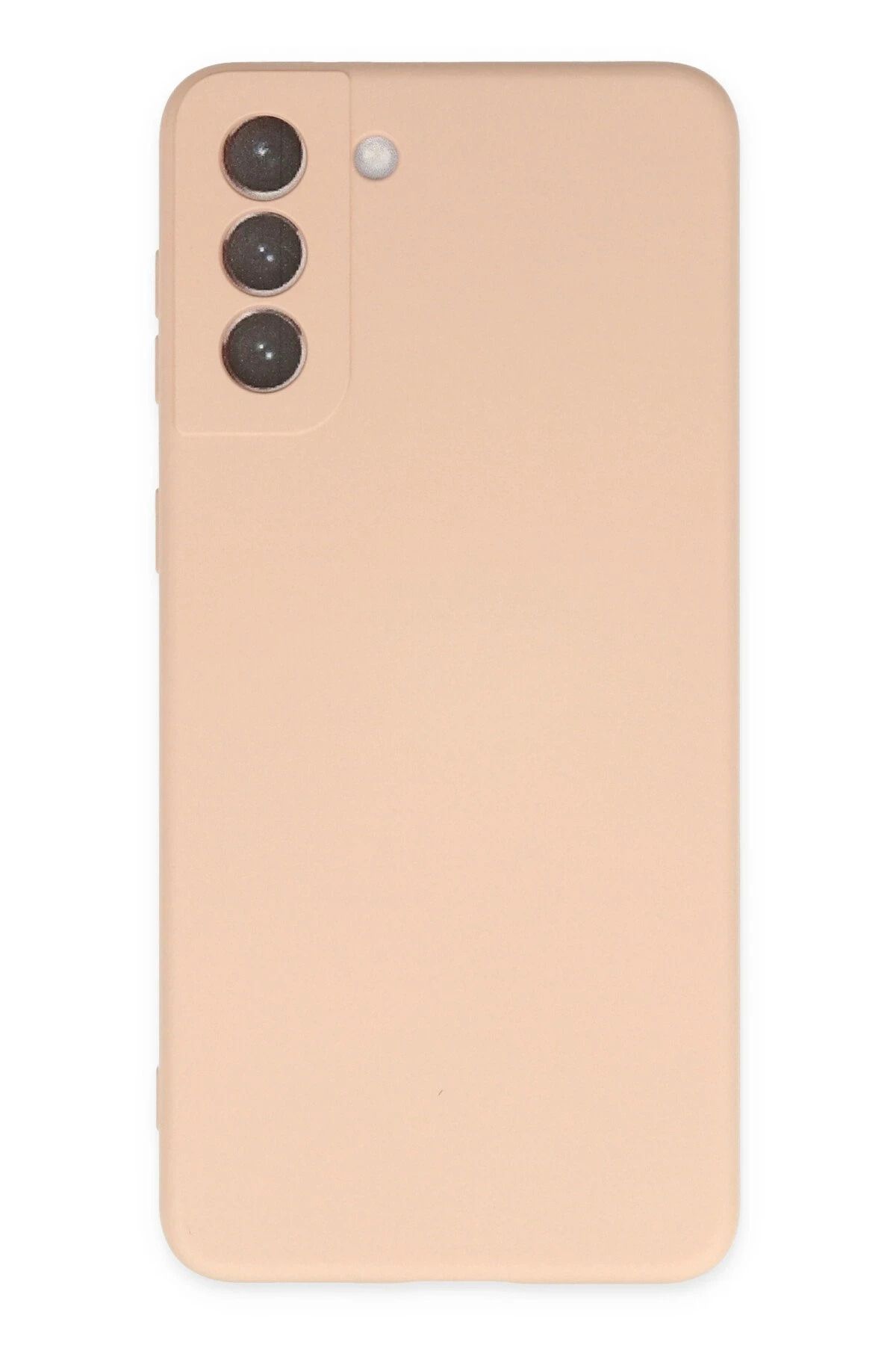 NewFace Galaxy S21 FE Uyumlu  Kılıf Nano içi Kadife Silikon - Pudra INSLM