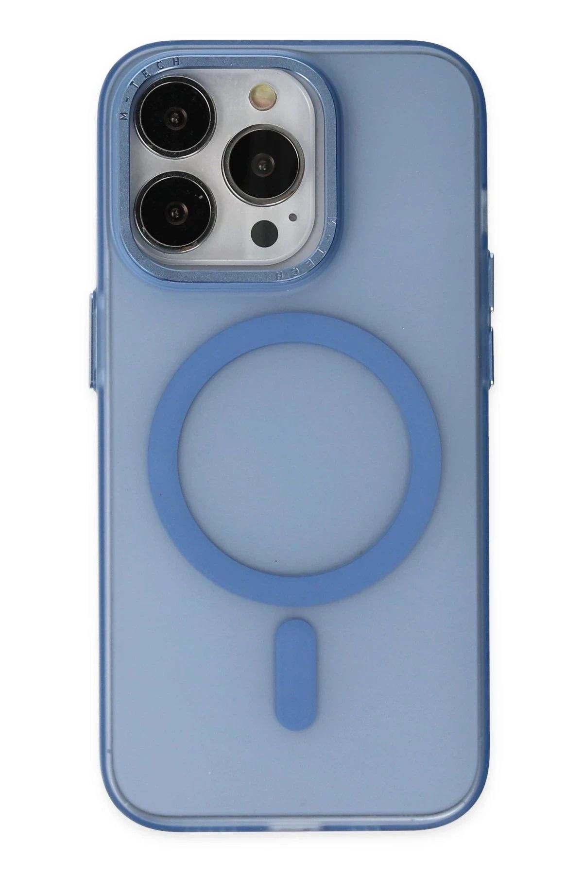 NewFace iPhone 13 Pro Max Kılıf Lodos Magneticsafe Mat Kapak - Sierra Blue BSTMY