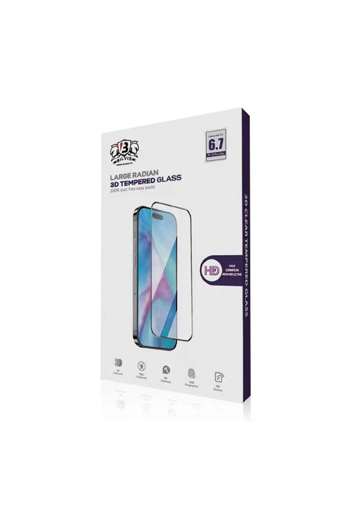 NewFace iPhone 16 Pro Bilvis 0.18mm Plus Cam Ekran Koruyucu ALMLA