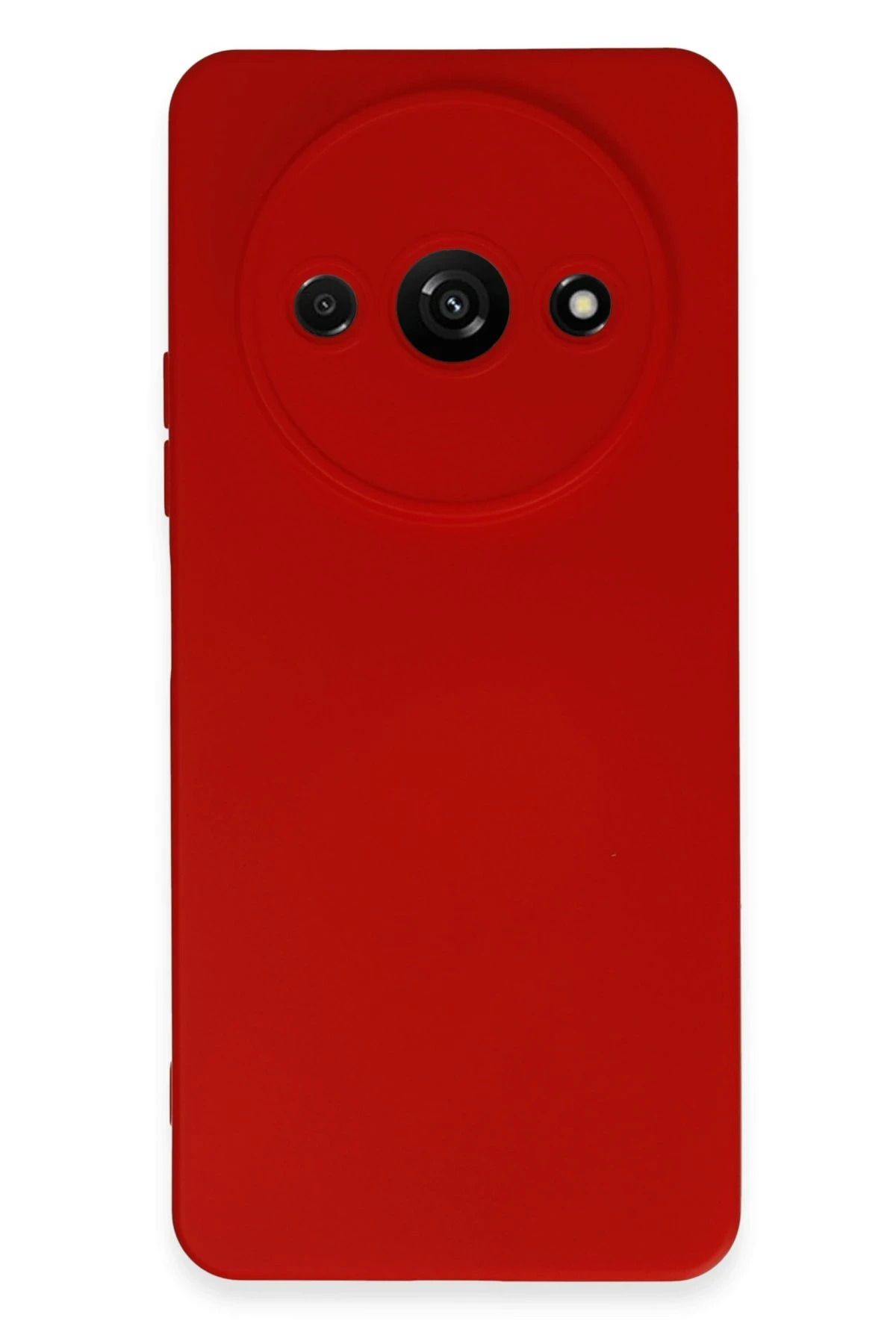 NewFace Xiaomi Redmi A3 4G Uyumlu  Kılıf Nano içi Kadife Silikon - Kırmızı