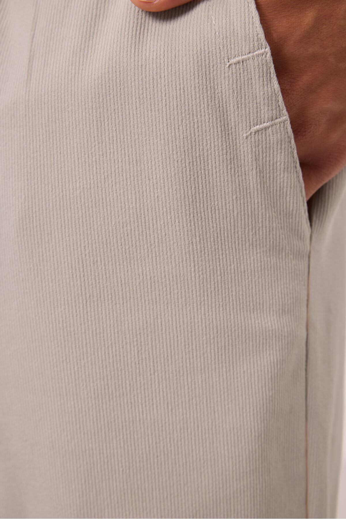 TOMMY LIFE-Ανδρικό παντελόνι Stone Standard Fit Woven Ελαφρύ εύκαμπτο Chino - 82176 6