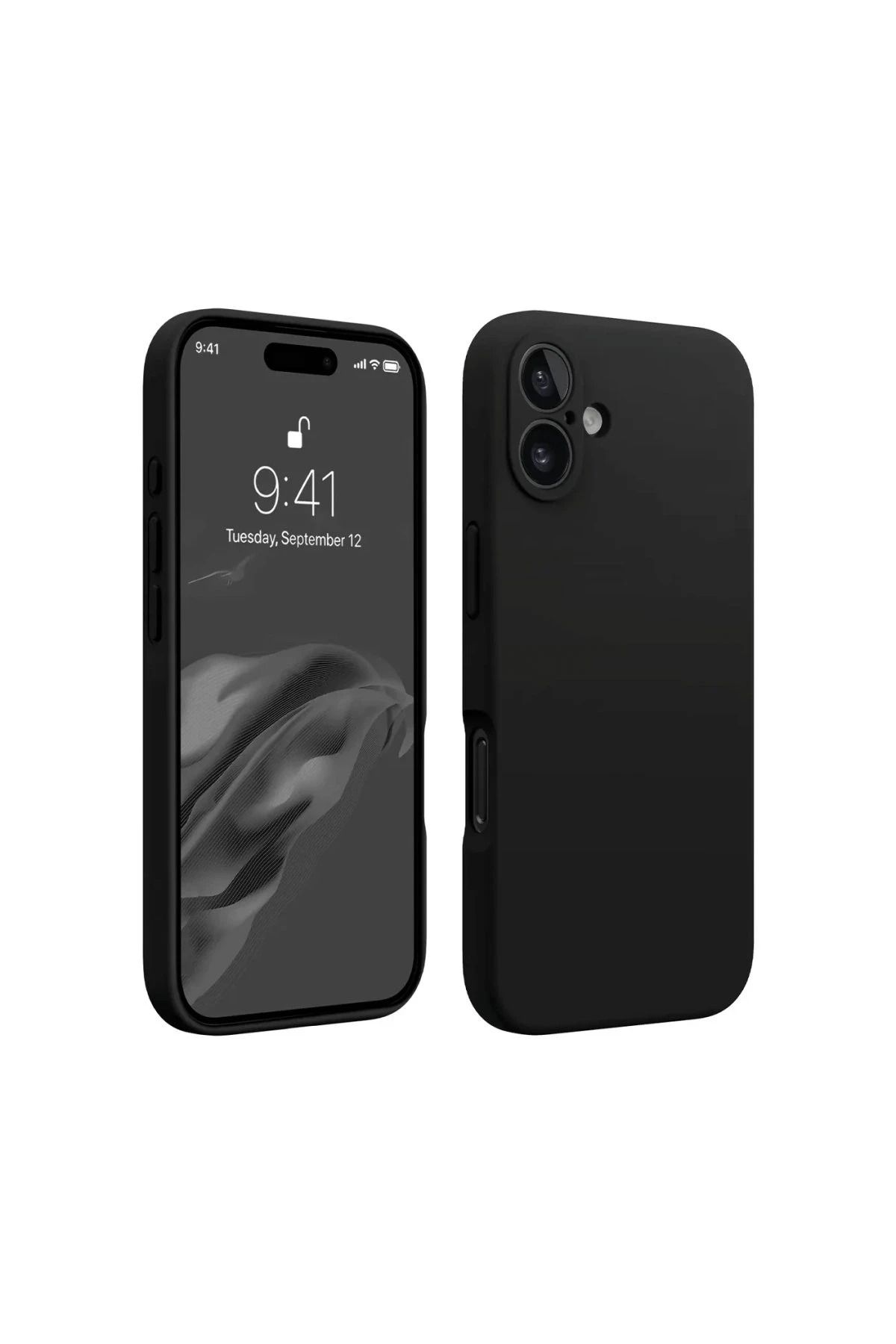 NewFace iPhone 16 Plus Kılıf First Silikon - Siyah BSTMY