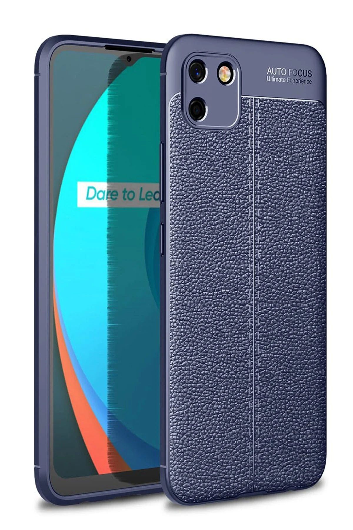 NewFace Realme C11 2021 Kılıf Auto Focus Kapak - Lacivert JOJUA
