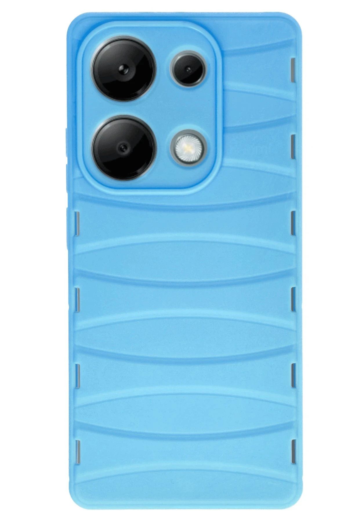 NewFace Xiaomi Redmi Note 13 Pro 4G Kılıf Bibercas Silikon Kapak - Mavi BSTMY