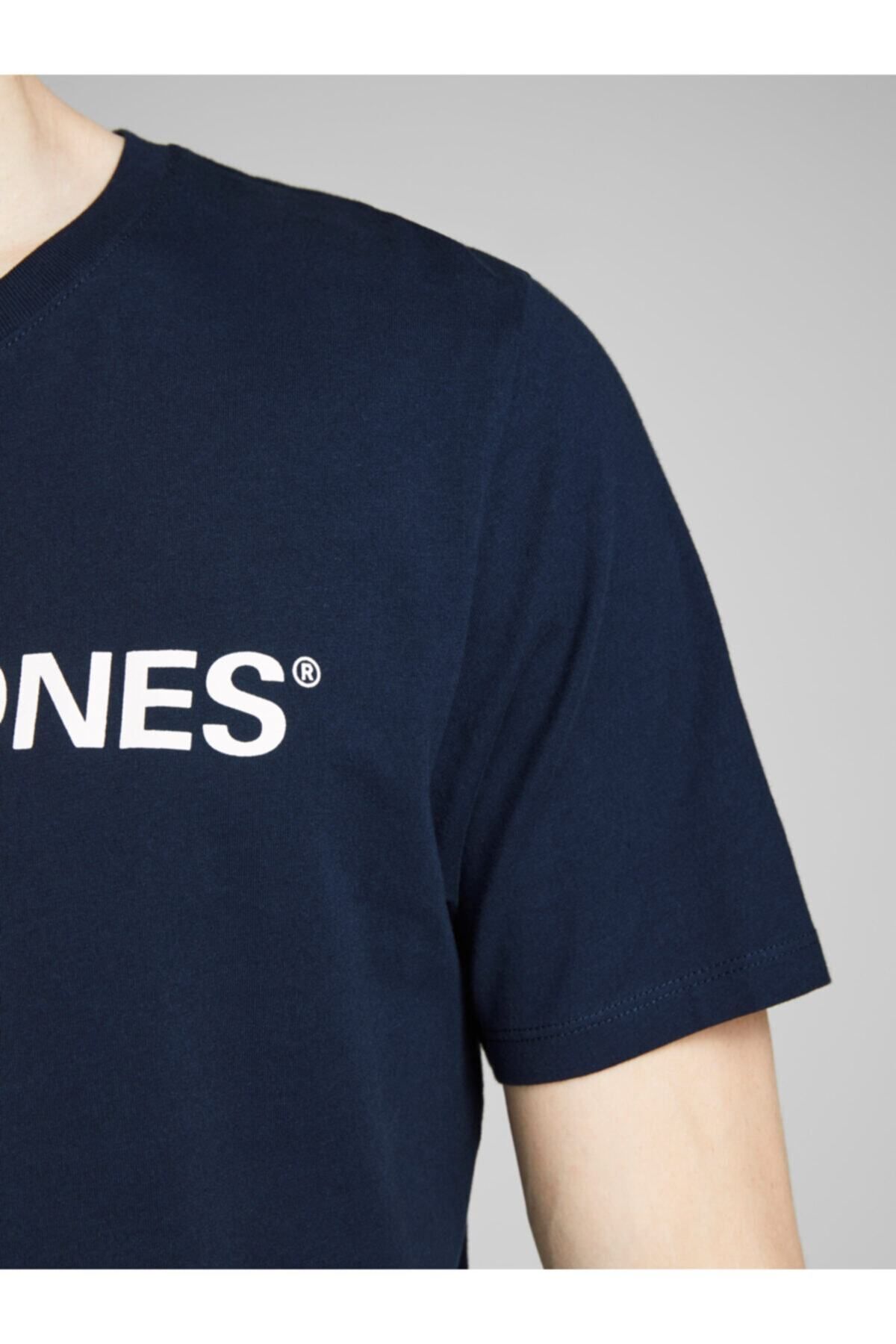Jack & Jones-JJECORP LOGO TEE SS CREW ανδρικό μπλουζάκι Navy Blue 101069453 4
