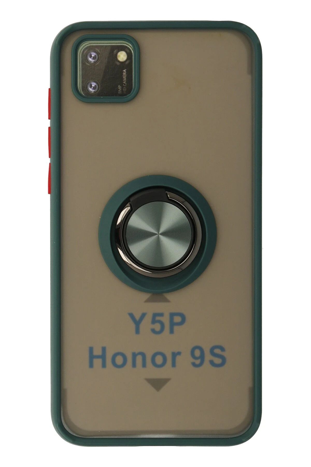 NewFace Huawei Y5P Kılıf Montreal Yüzüklü Silikon Kapak - Yeşil HNZRN