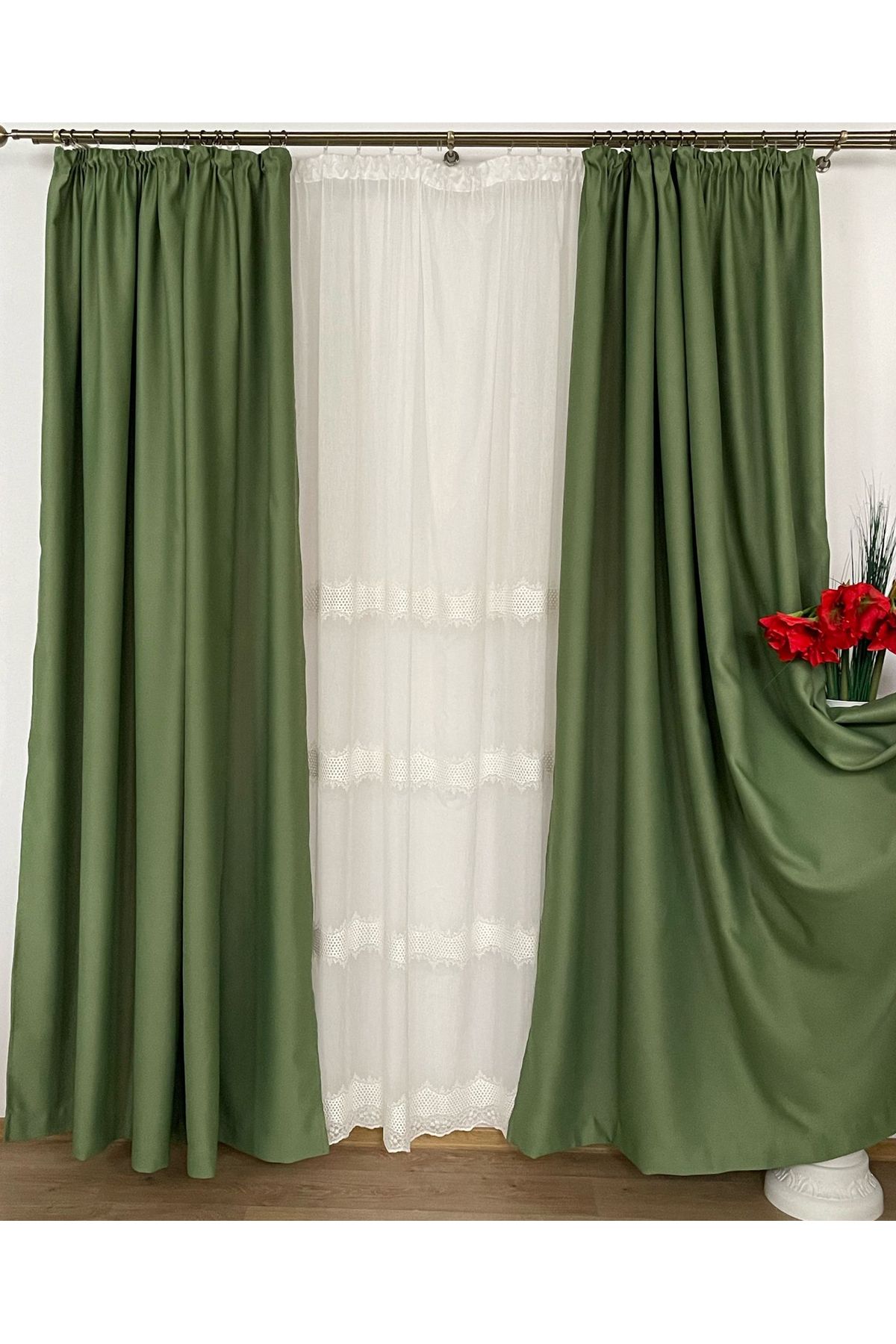 Liz Line Set Doua Draperii Blackout, Forest, "monocrom Signature" By Liz Line, Cu Rejansa 2x140x245 - 140 x 245