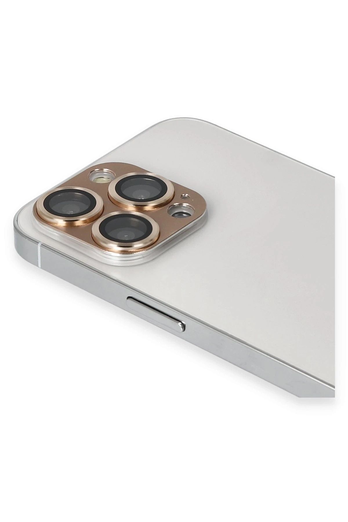 NewFace iPhone 13 Pro Max Uyumlu Pers Alüminyum Kamera Lens - Gold ALMLA