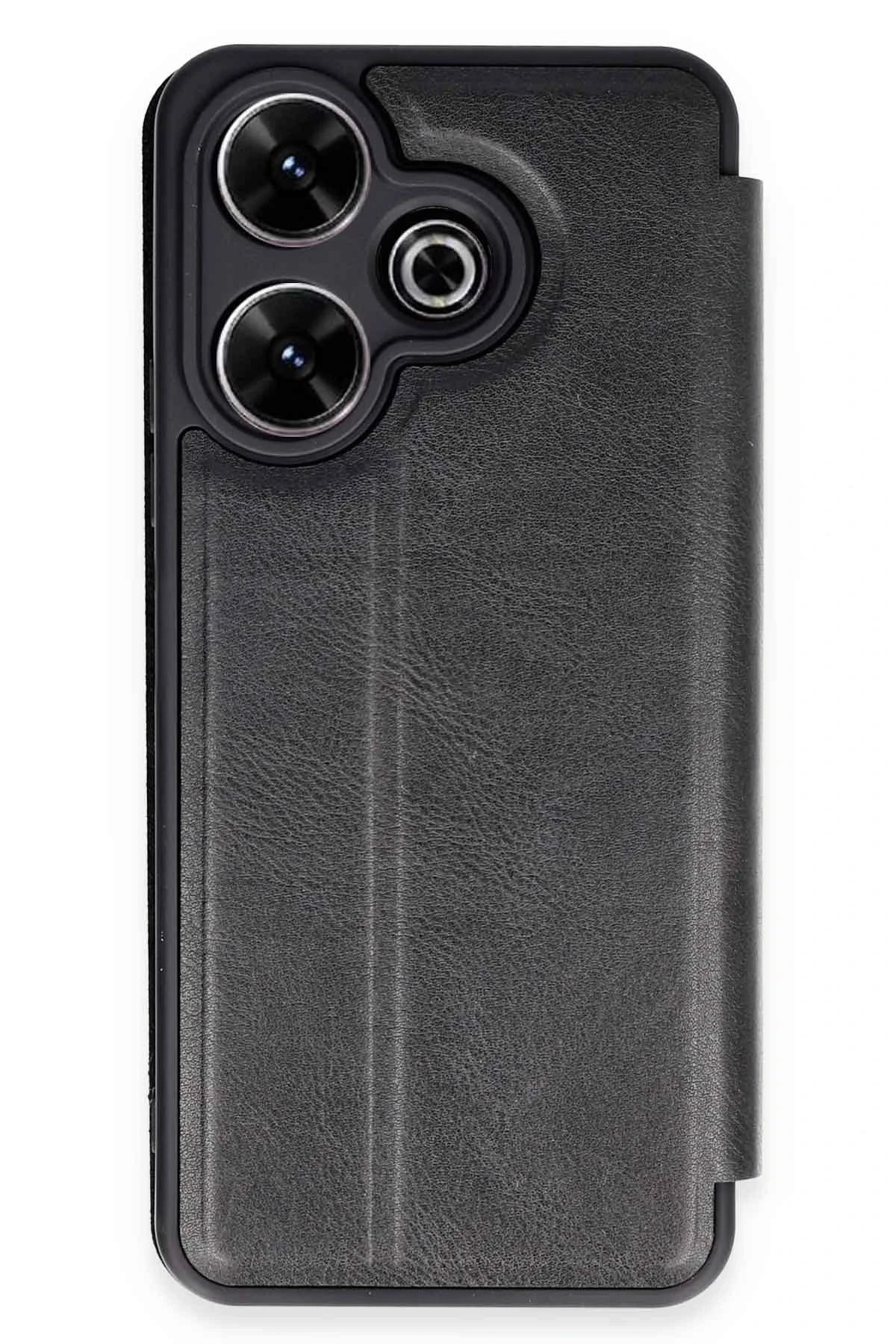 NewFace Xiaomi Redmi 13 4G Kılıf Flip Cover - Siyah INSLM