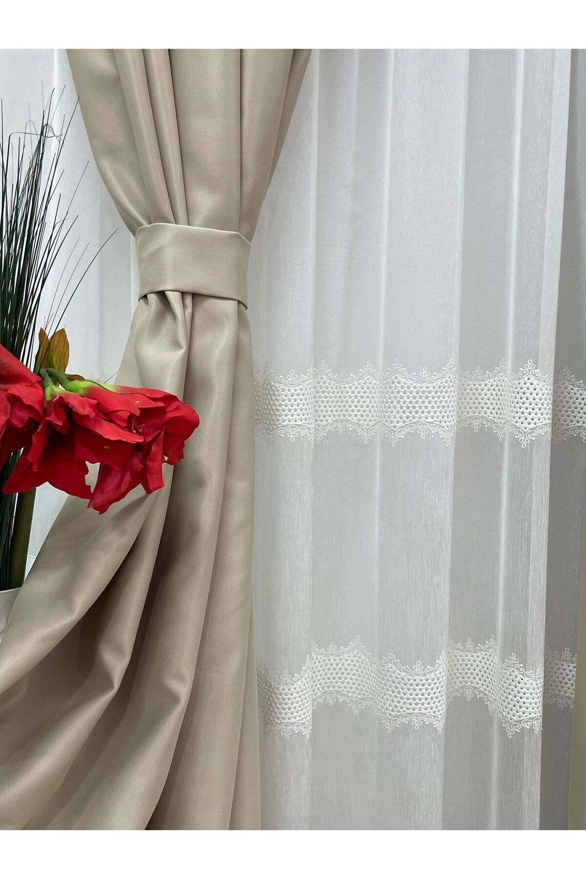 Liz Line-Set of two blackout curtains, cappuccino, "Monocrom Signature" by Liz Line, with drapery 2x140x245 DR1214 6