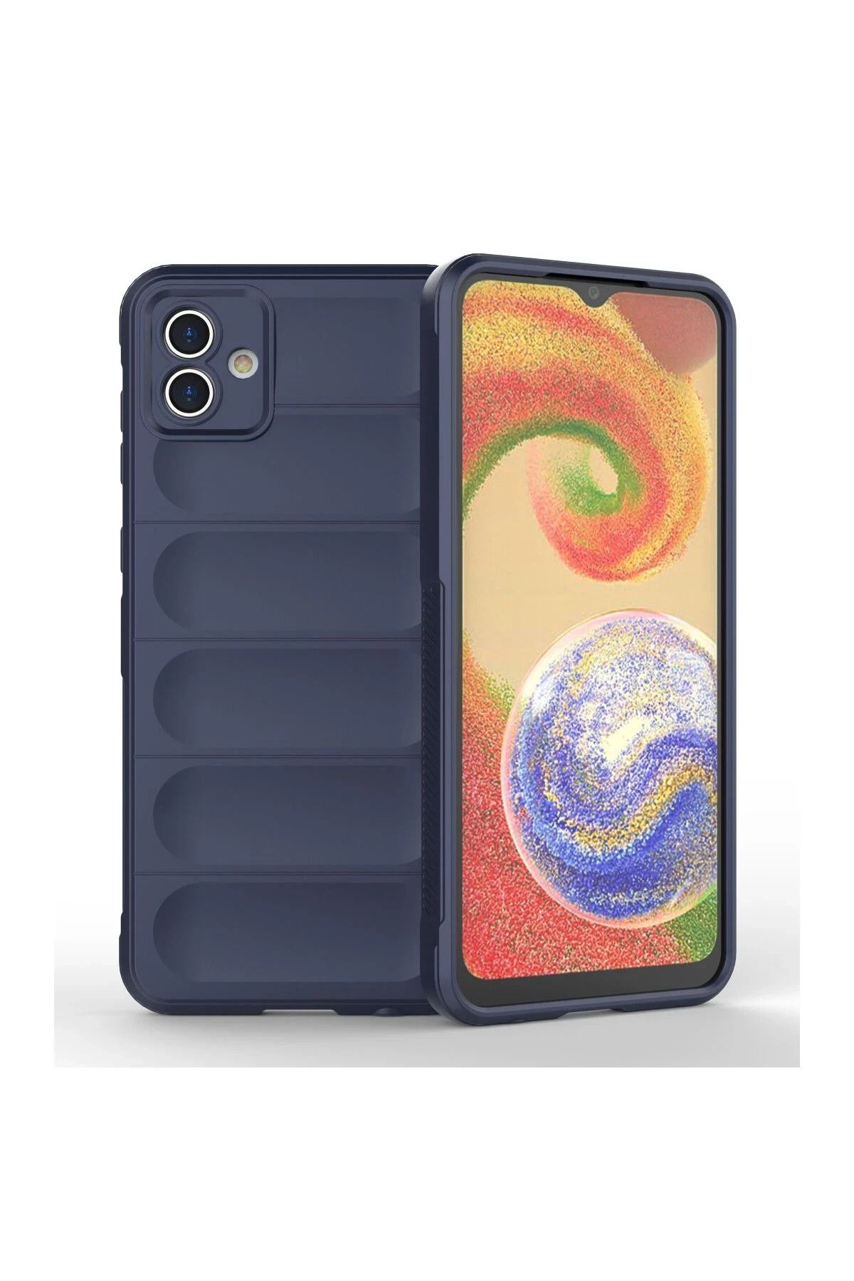 NewFace Samsung Galaxy A04E Kılıf Optimum Silikon - Lacivert HNZRN