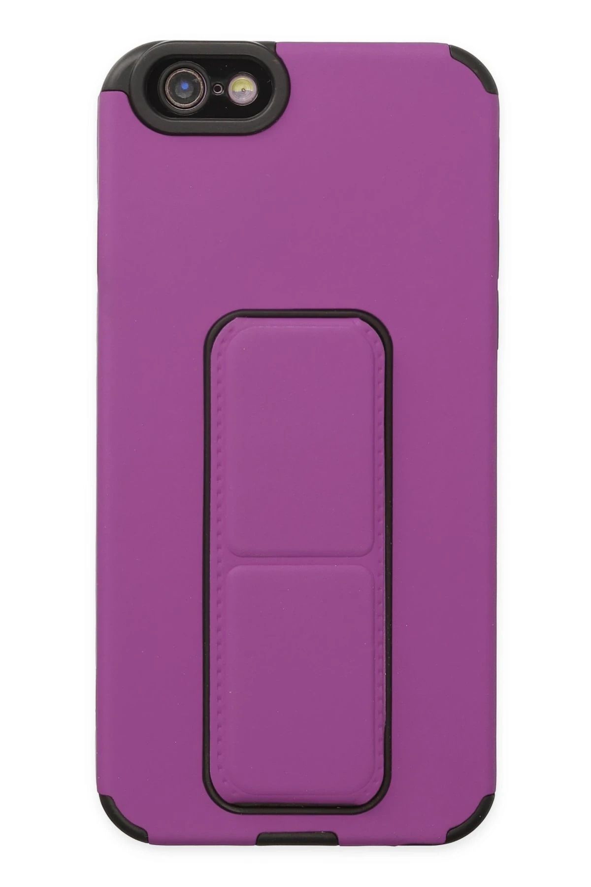 NewFace iPhone 6 Kılıf Mega Standlı Silikon - Mor HNZRN