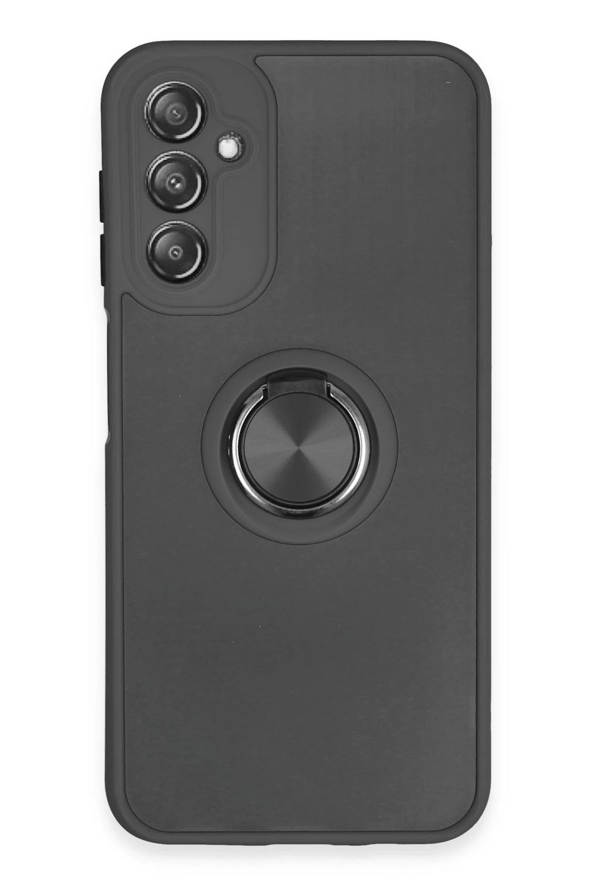 NewFace Samsung Galaxy A14 4G Kılıf Montreal Yüzüklü Silikon Kapak - Siyah JOJUA
