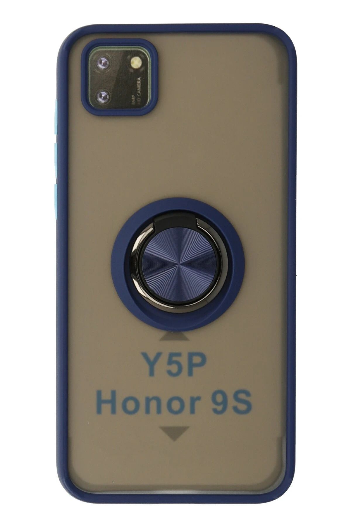 NewFace Huawei Y5P Kılıf Montreal Yüzüklü Silikon Kapak - Lacivert HNZRN