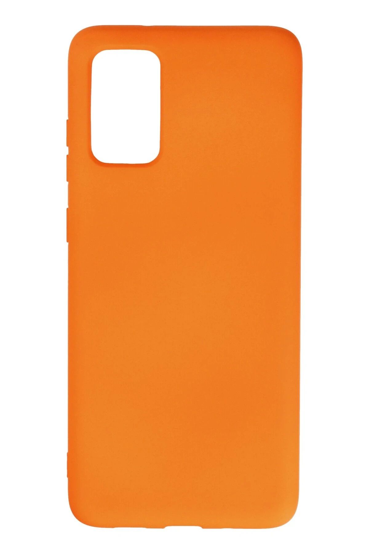 NewFace Samsung Galaxy S20 Plus Kılıf Nano içi Kadife Silikon - Turuncu LZWDR