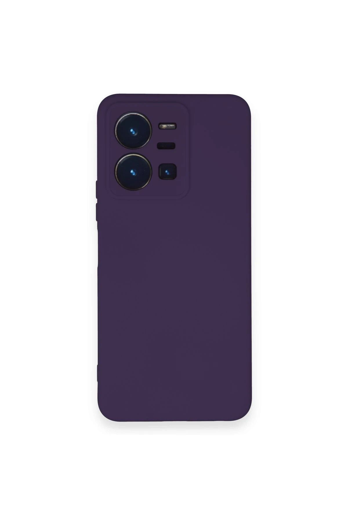 NewFace Vivo Y35 uyumlu Kılıf Nano içi Kadife Silikon - Mor HNZRN