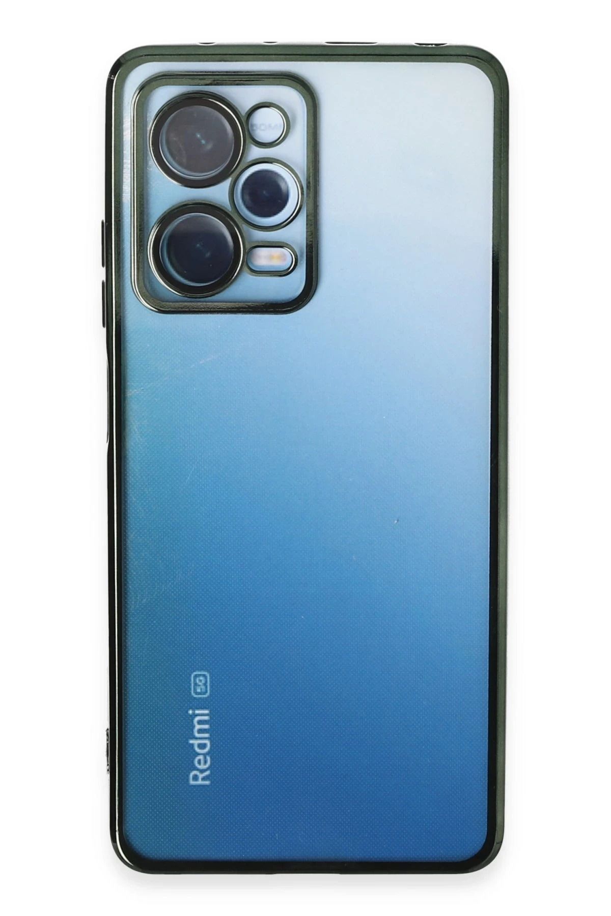 NewFace Xiaomi Redmi Note 12 Pro 5G Kılıf Lensli Silikon - Yeşil BSTMY