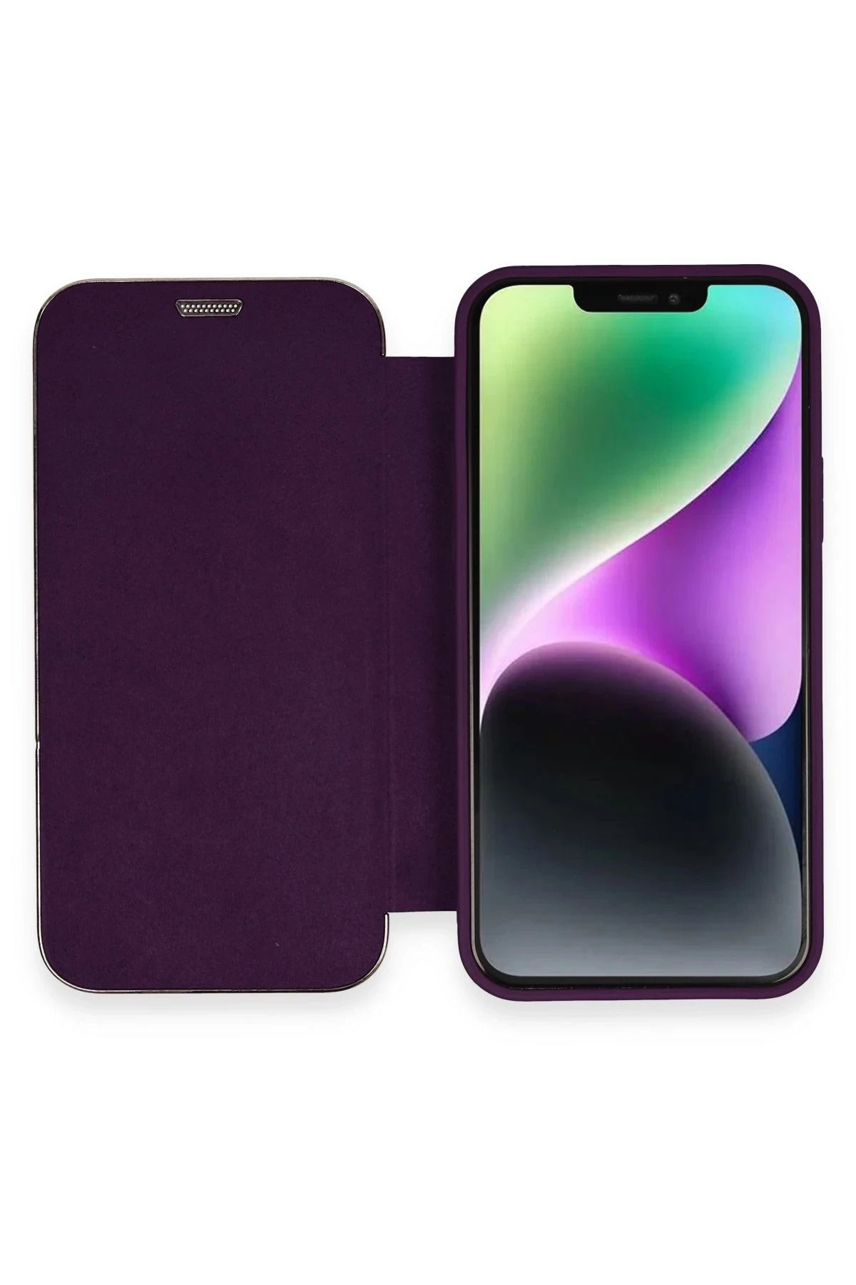 NewFace iPhone 11 Kılıf Dolpin Kapaklı - Derin Mor NRMSA