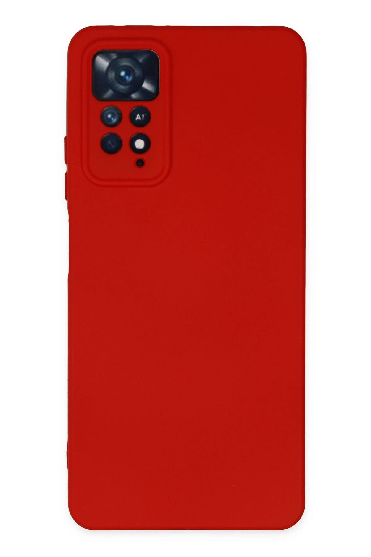 NewFace Xiaomi Redmi Note 11 Pro Uyumlu Kılıf Nano içi Kadife Silikon - Kırmızı BSTMY