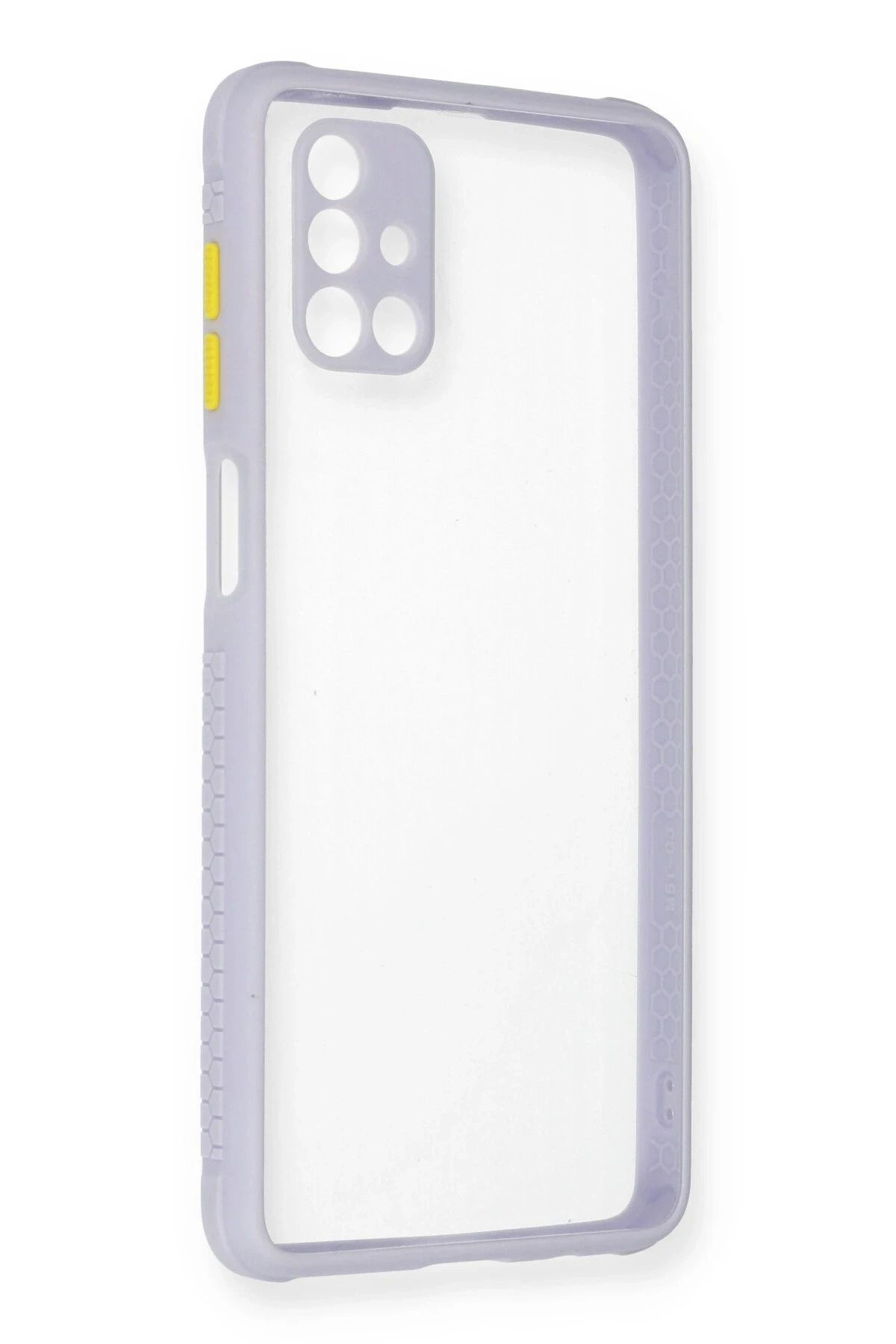 NewFace Samsung Galaxy M51 Kılıf Miami Şeffaf Silikon - Lila JOJUA