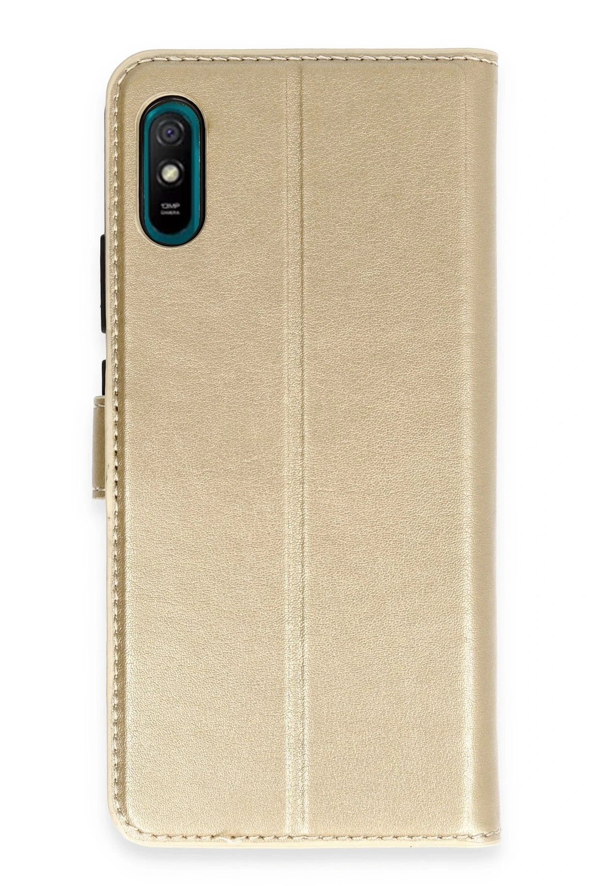 NewFace Xiaomi Redmi 9A Kılıf Trend S Plus Kapaklı Kılıf - Gold HNZRN
