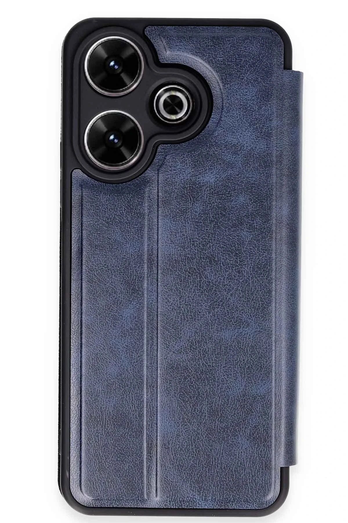 NewFace Xiaomi Redmi 13 4G Kılıf Flip Cover - Lacivert INSLM