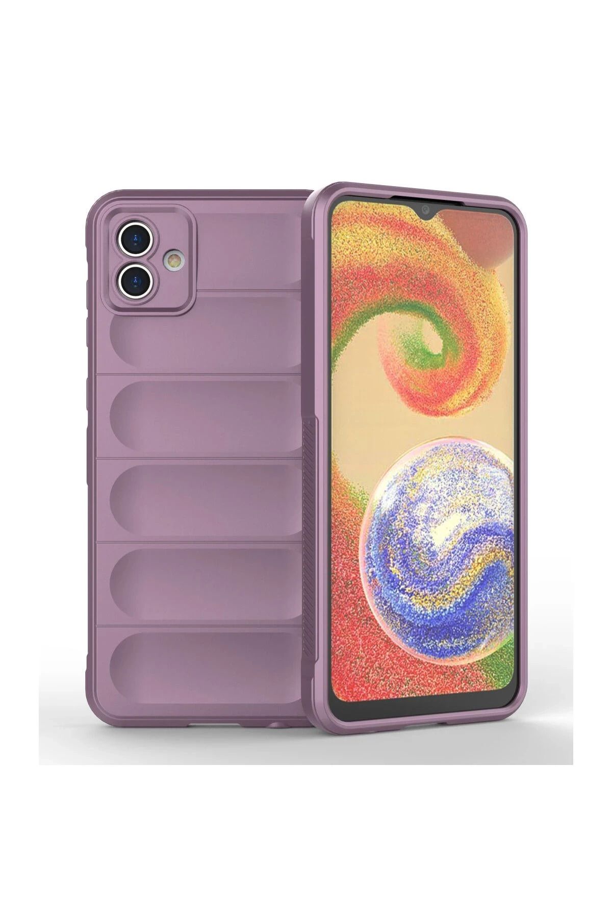 NewFace Samsung Galaxy A04E Kılıf Optimum Silikon - Mor HNZRN