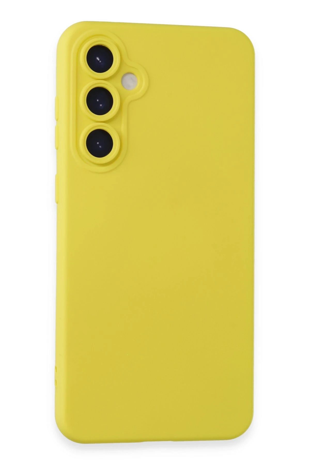NewFace Galaxy S24 Uyumlu Kılıf Nano içi Kadife Silikon - Sarı YNSMR