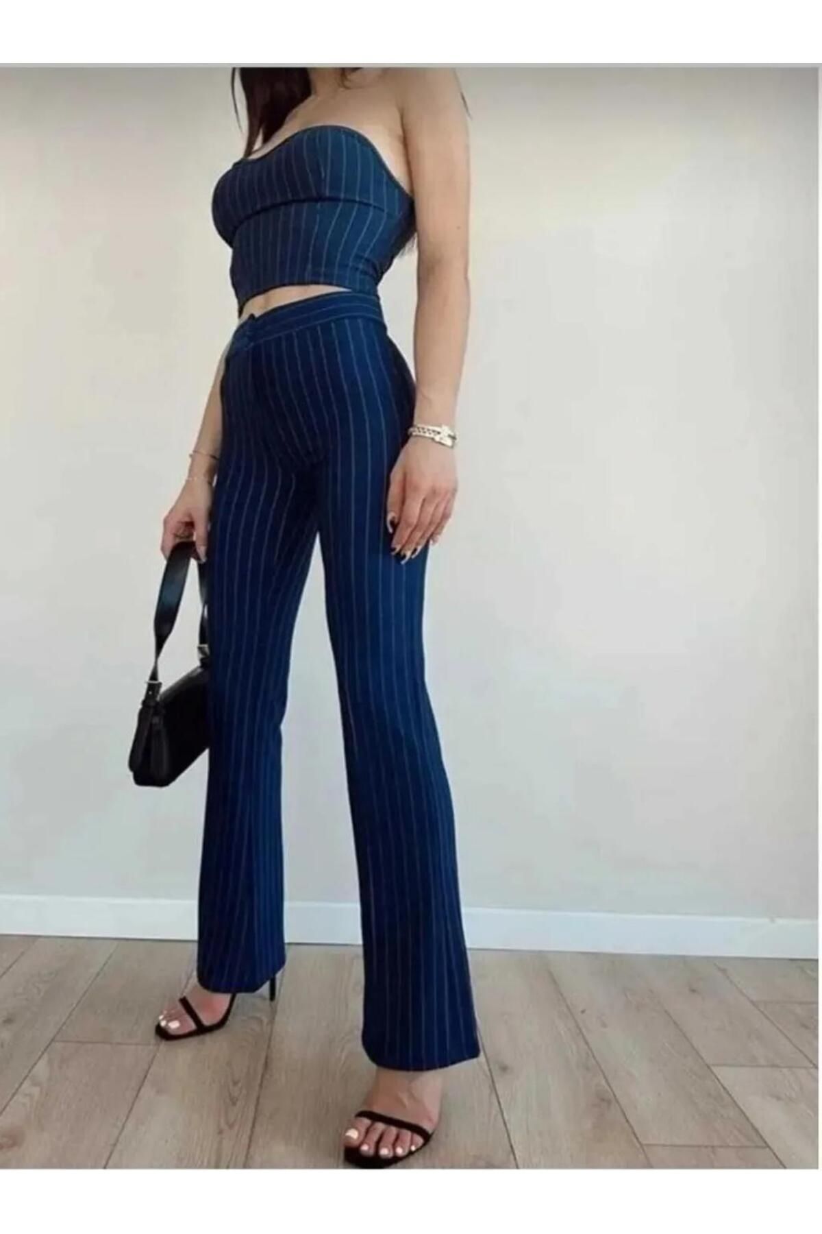 Markleydi-Set de top cu dungi Çimalı pentru femei 4