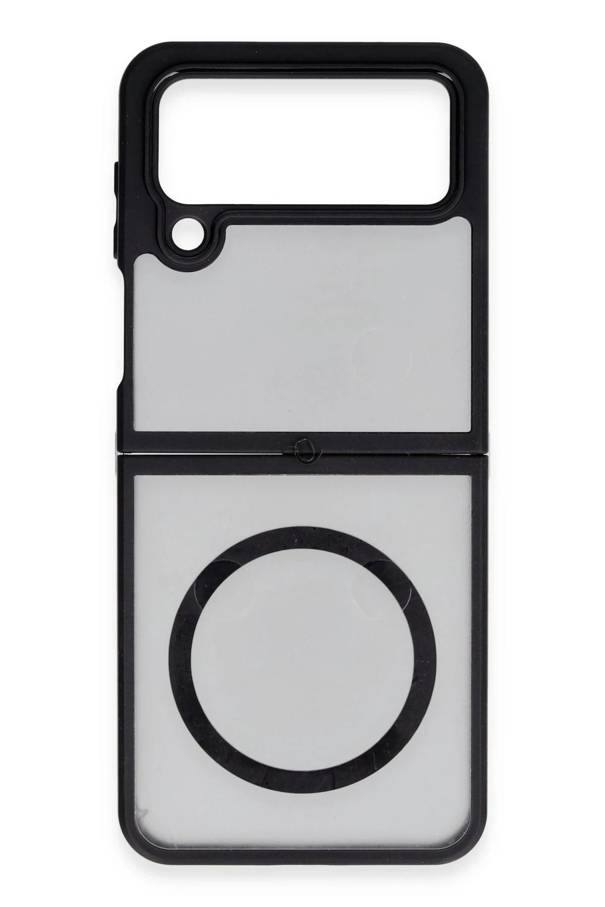 NewFace Samsung Galaxy Z Flip 4 Kılıf Blur Fold Magsafe Kapak - Mat Siyah BSTMY