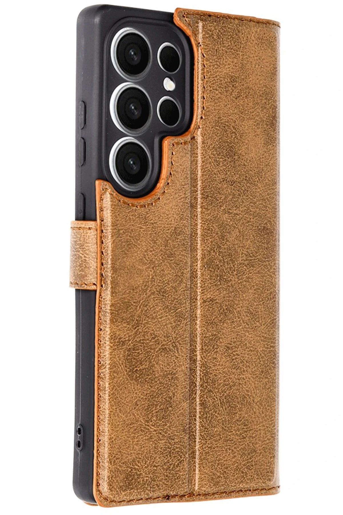 NewFace Samsung Galaxy S25 Ultra Kılıf Trend S Plus Kapaklı Kılıf - Taba YNSMR