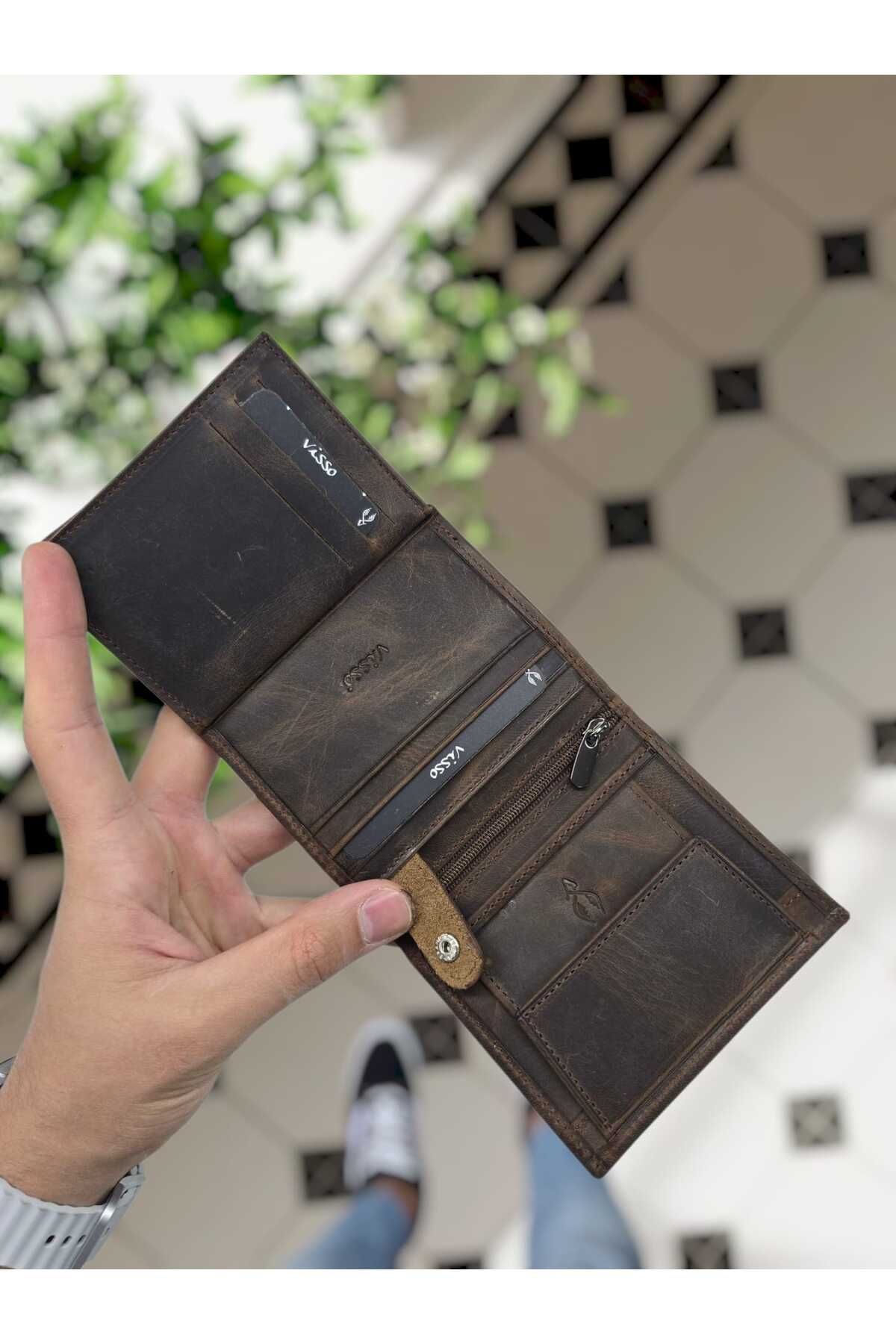 کیف پول زنانه VISSO 111 نام چرم ویژه جزئی دیواری Visso leather