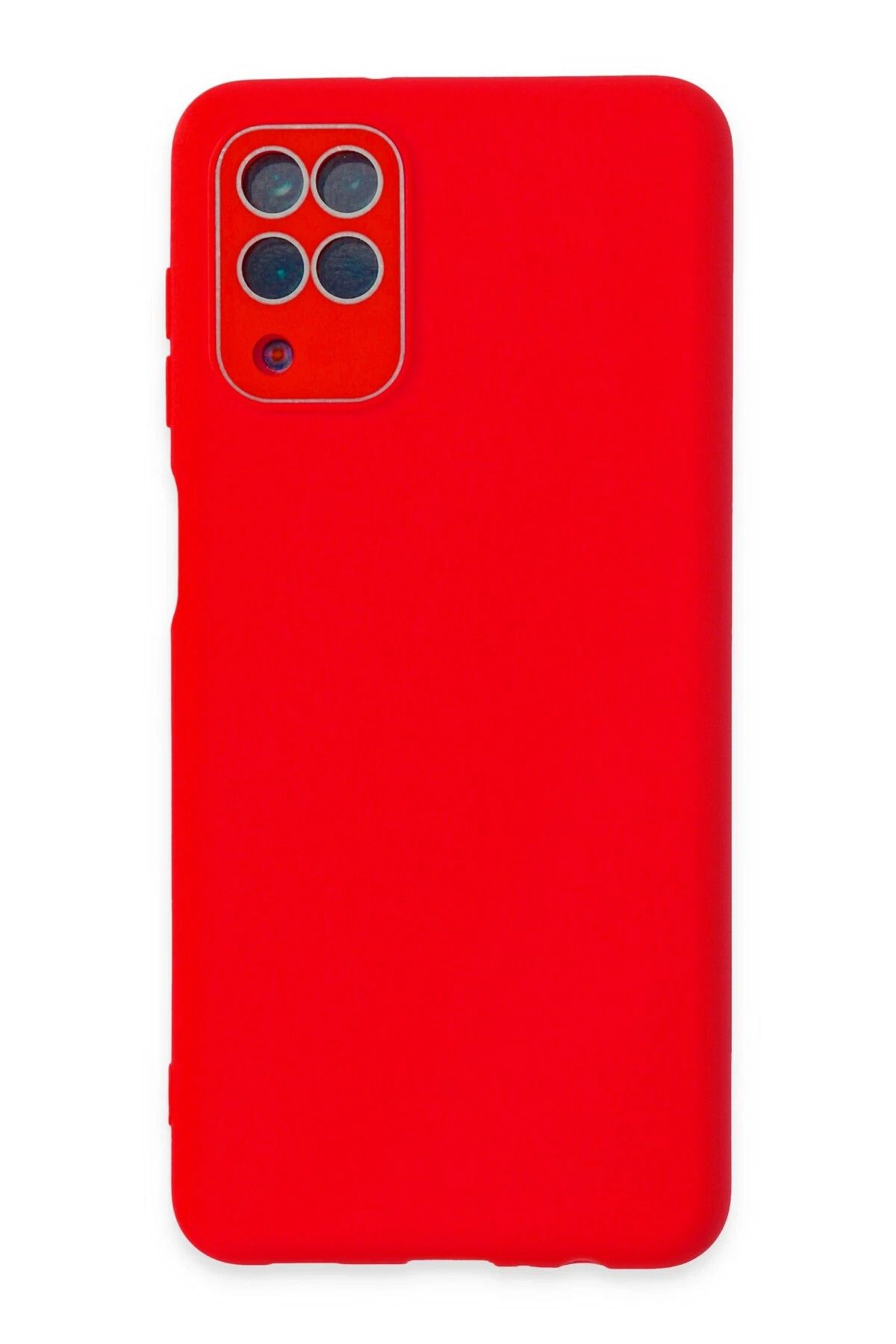 NewFace Samsung Galaxy A22 Kılıf Lansman Glass Kapak - Kırmızı INSLM