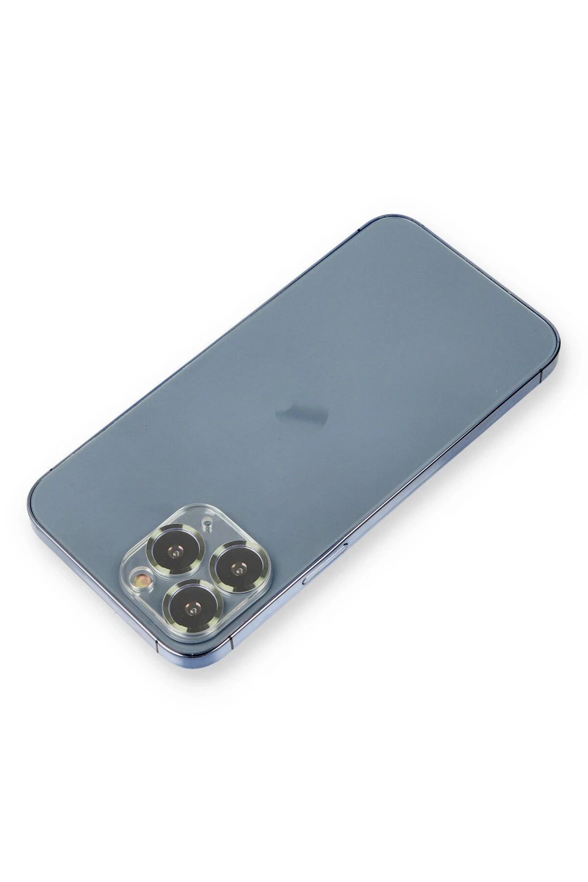 NewFace iPhone 11 Pro  uyumlu Metal Kamera Lens Koruma Cam - Koyu Yeşil