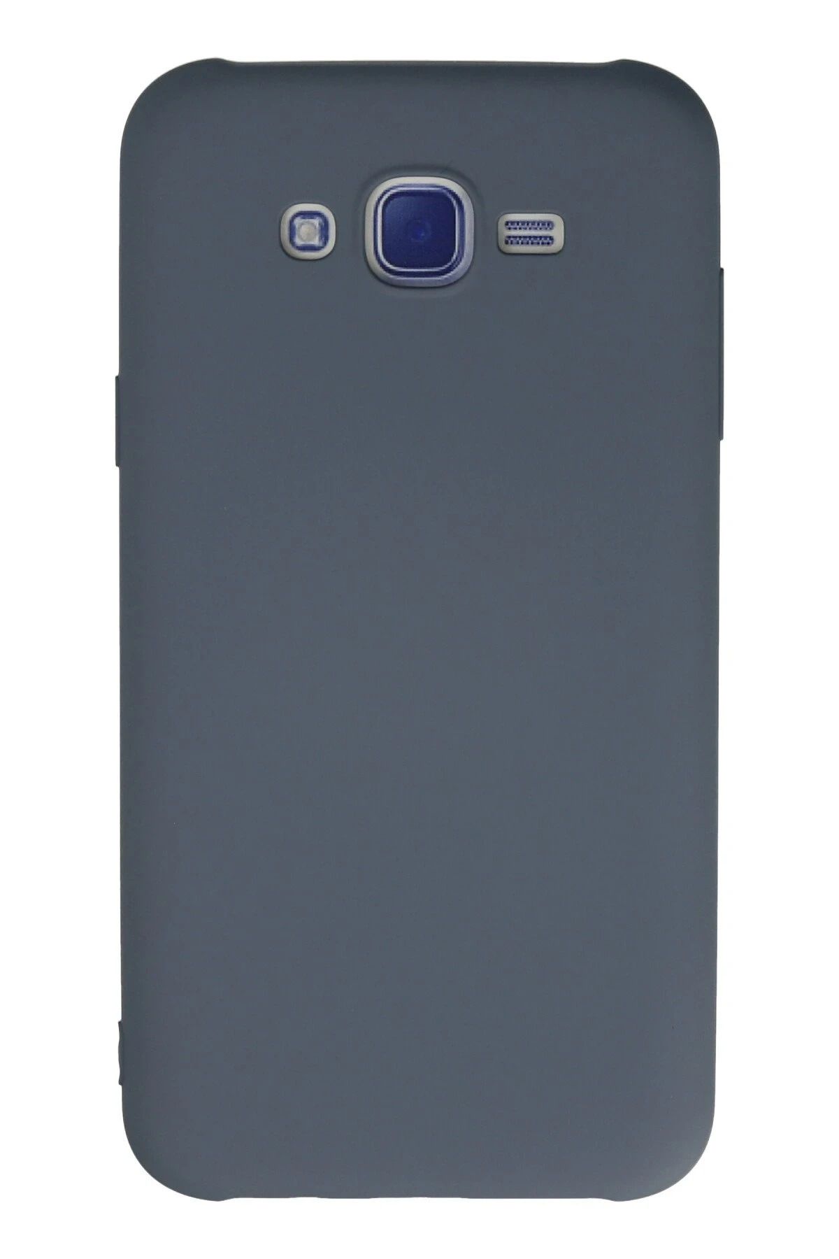 NewFace Galaxy J7 Uyumlu Kılıf Nano içi Kadife Silikon - Gri JOJUA