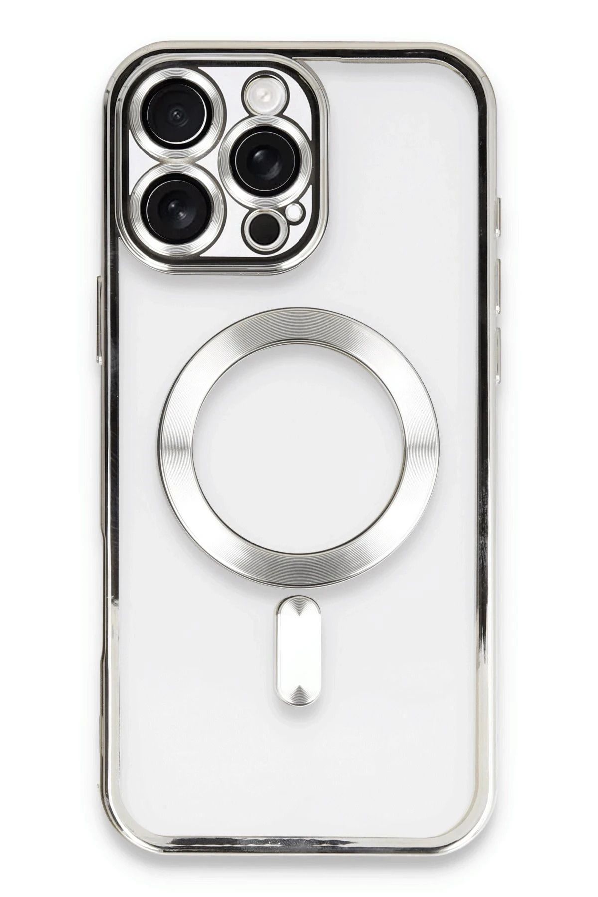 NewFace iPhone 16 Pro Kılıf Kross Magneticsafe Kapak - Gümüş HNZRN