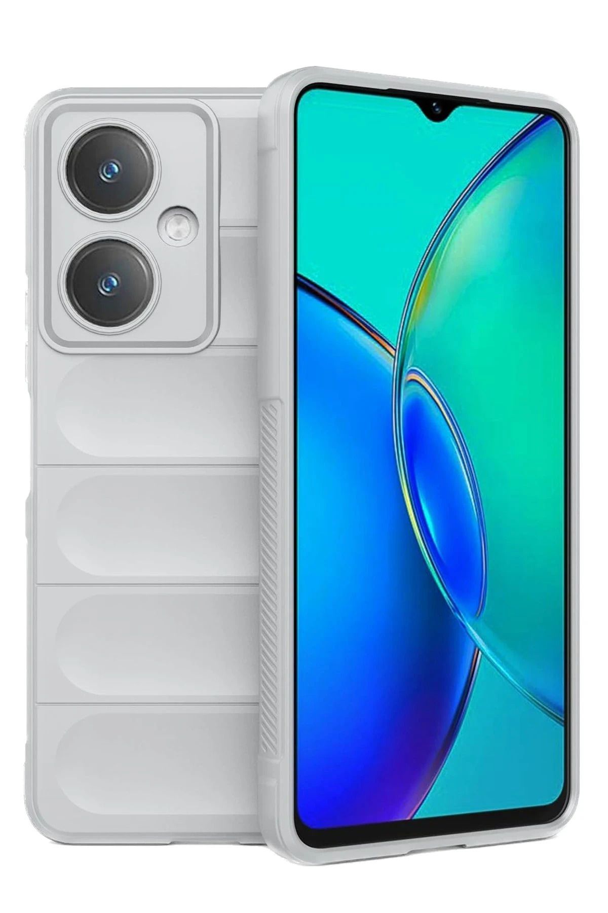 NewFace Vivo Y27 Kılıf Optimum Silikon - Krem BSTMY