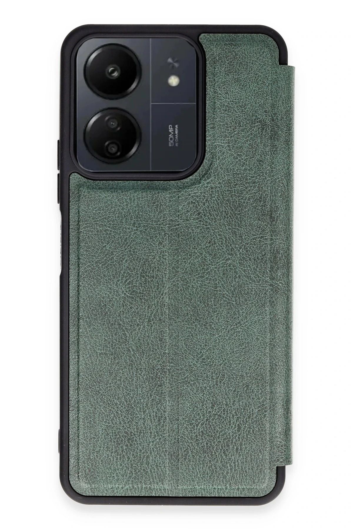 NewFace Xiaomi Redmi 13C Kılıf Flip Cover - Koyu Yeşil HNZRN