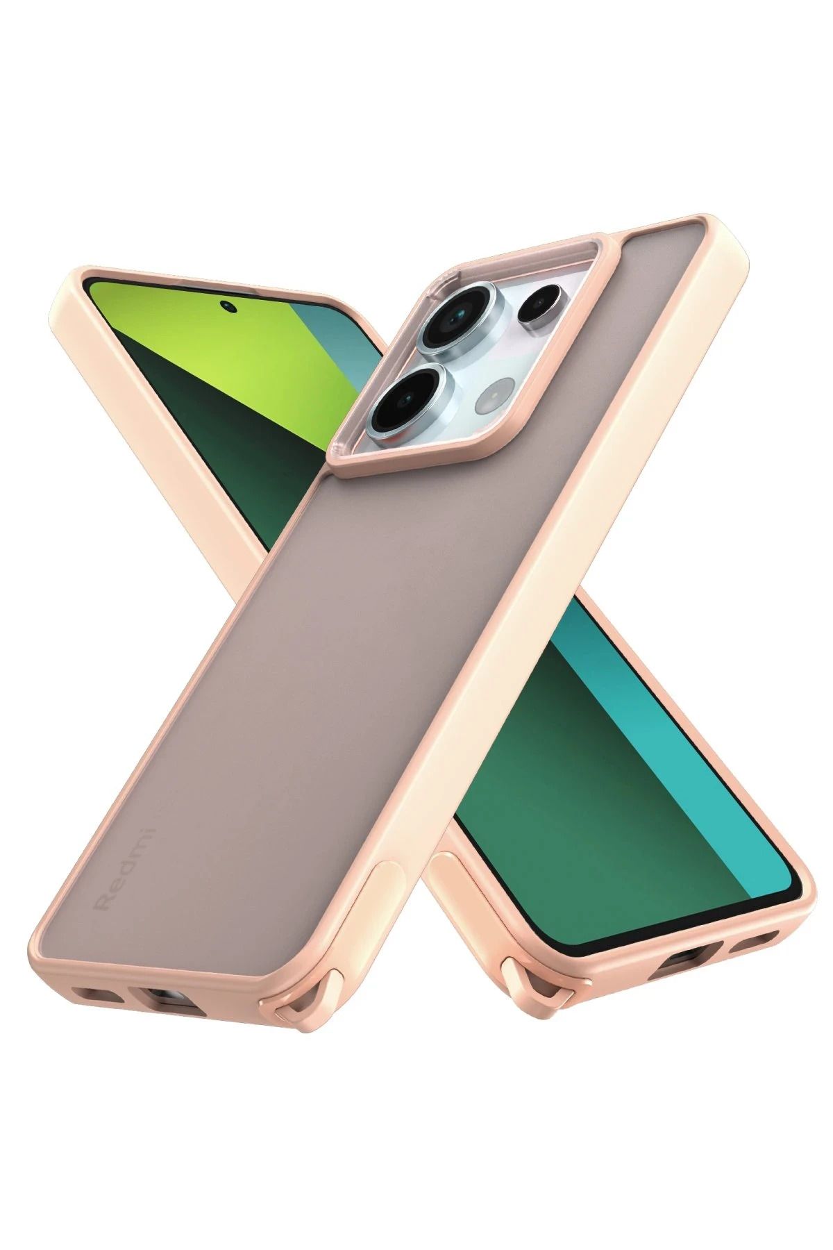 NewFace Xiaomi Redmi Note 13 Pro 5G Kılıf Elegant Kapak - Pudra NRMSA