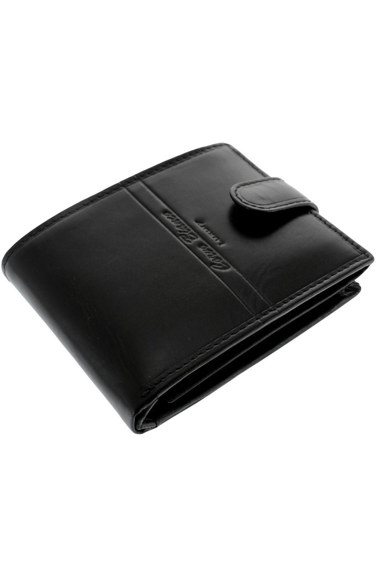GiftExpress-Corvo Luxury Black Leather Men's Wallet 2