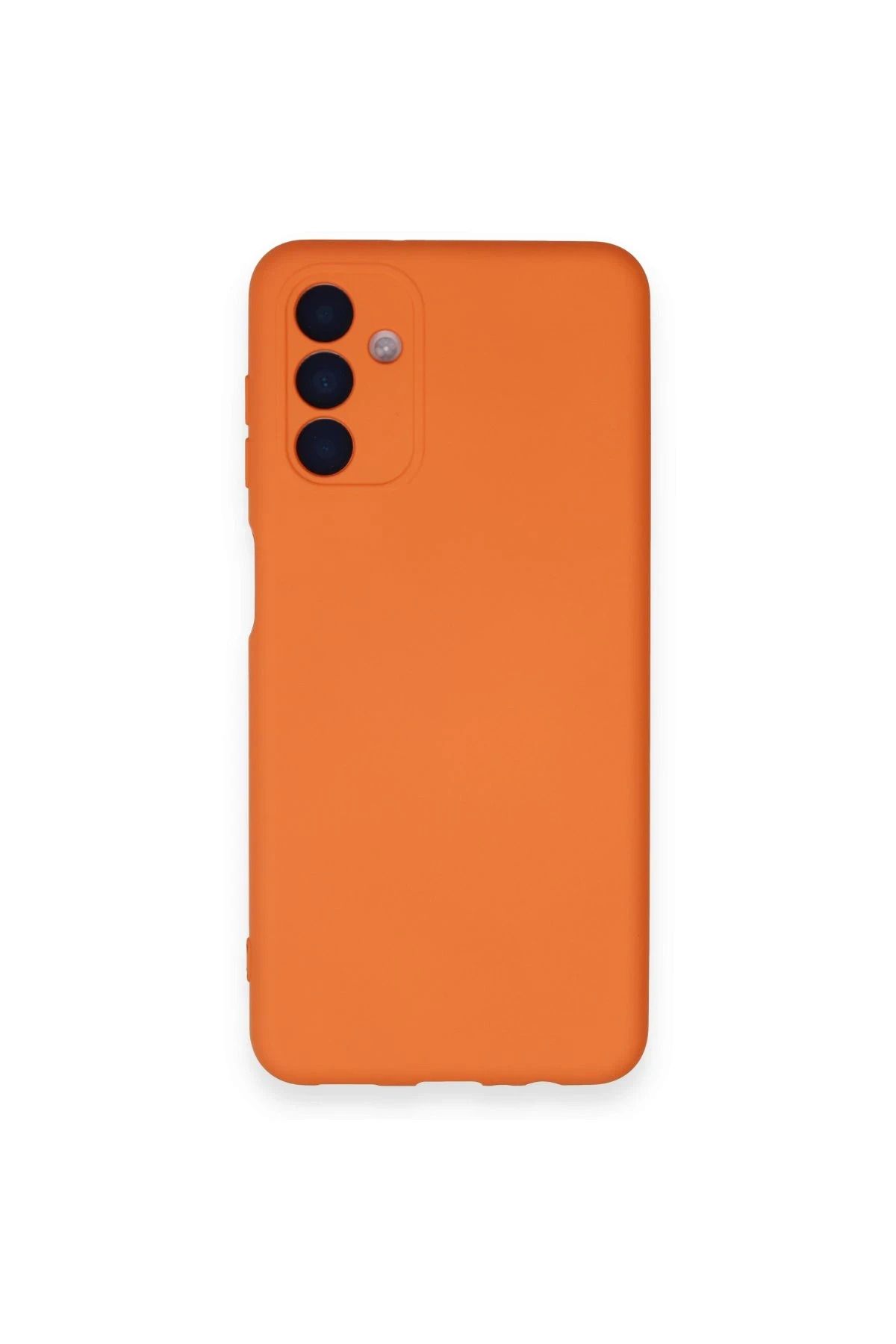 NewFace Galaxy A14 4G Kılıf Uyumlu Nano içi Kadife Silikon - Turuncu HNZRN