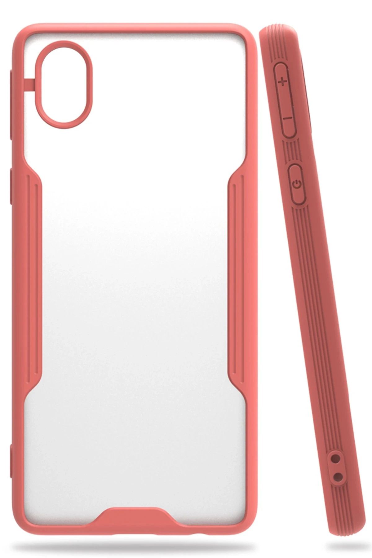 NewFace Samsung Galaxy A01 Core Kılıf Platin Silikon - Pembe JOJUA