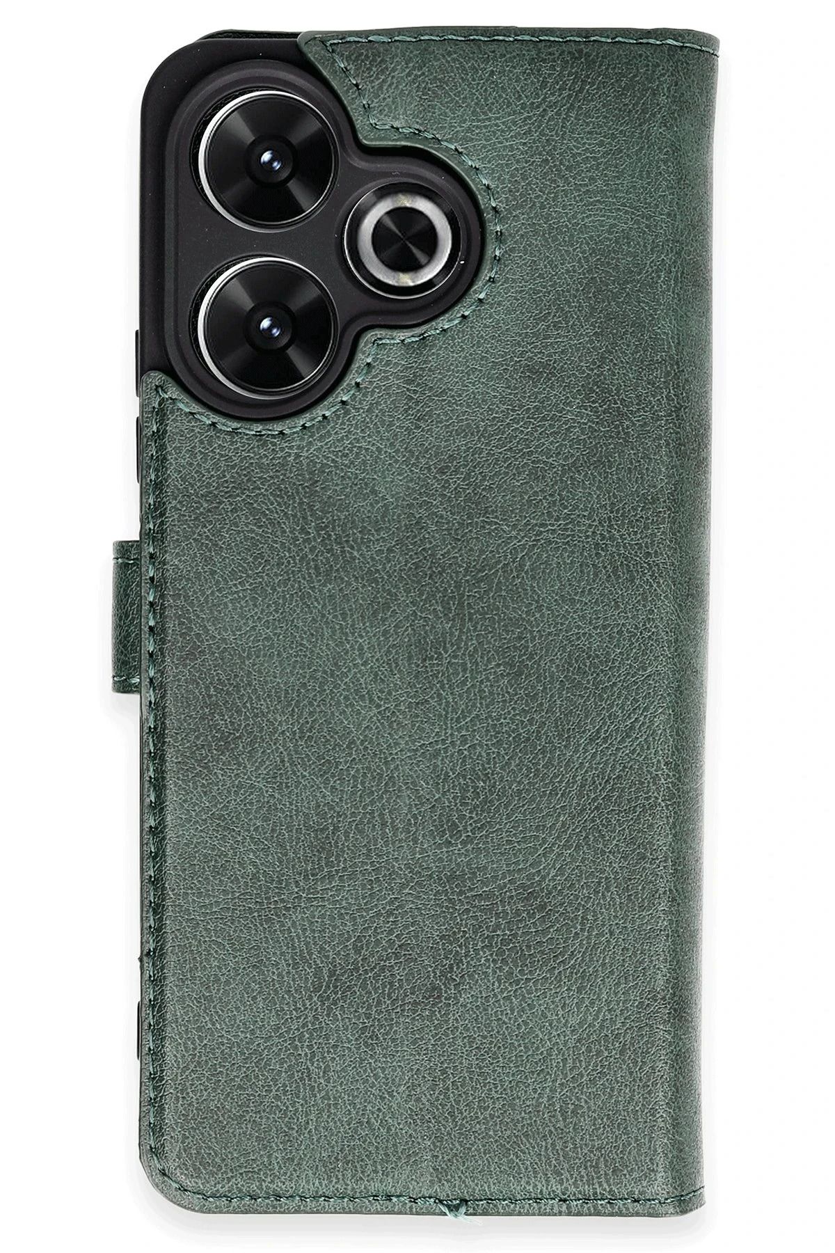 NewFace Xiaomi Redmi 13 4G Kılıf Trend S Plus Kapaklı Kılıf - Yeşil JOJUA
