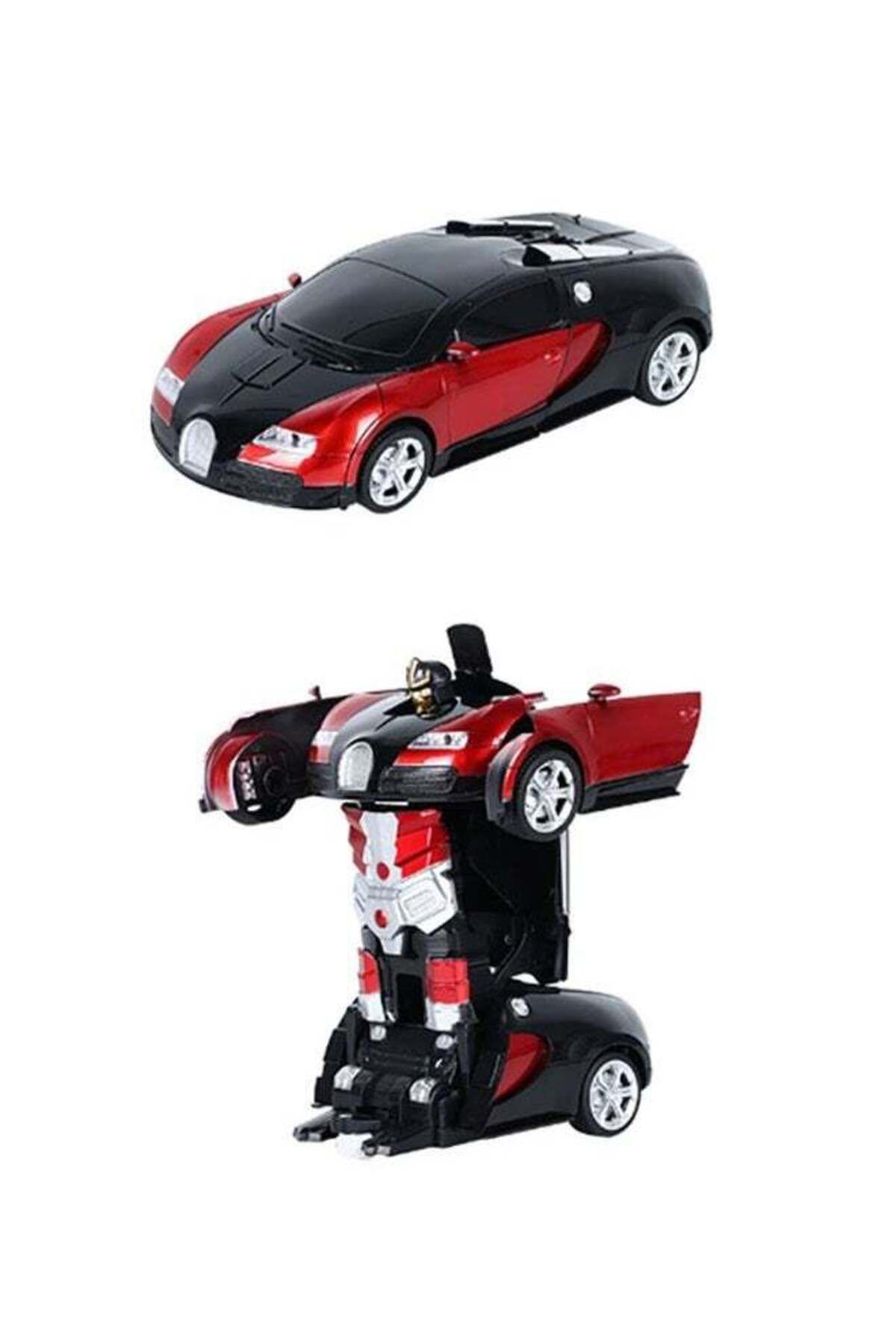 Yelajoy-Children's Remote Control Car Toy,Transformation Robot,With Remote Control,Rotate 360°,Plastic,Red 4
