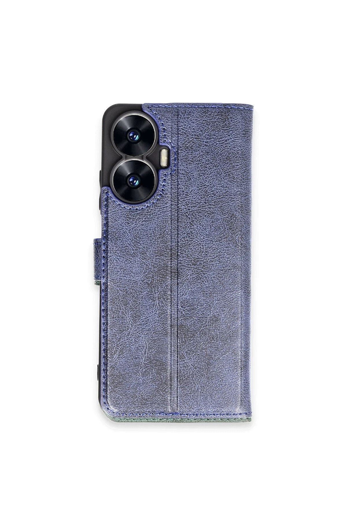 NewFace Realme C55 Kılıf Trend S Plus Kapaklı Kılıf - Lacivert HNZRN