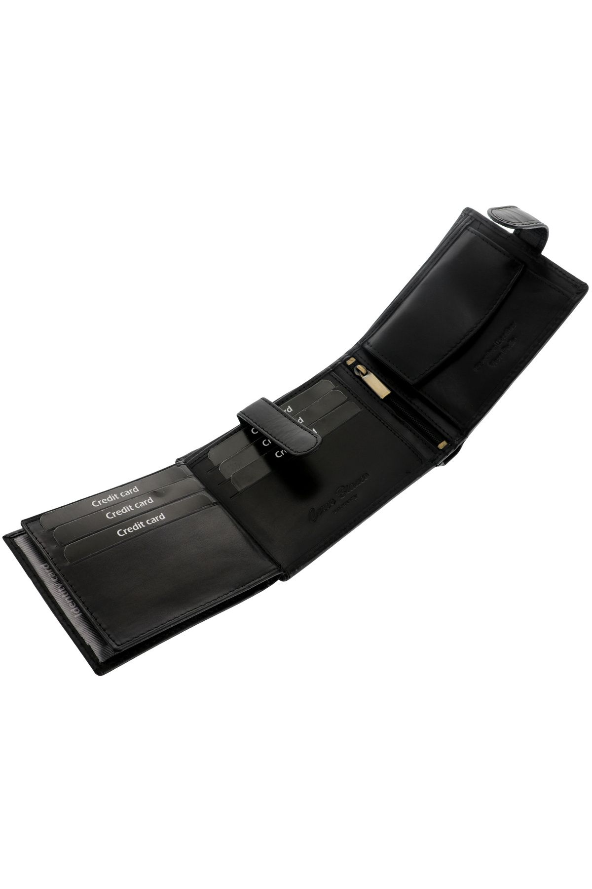 GiftExpress-Corvo Luxury Black Leather Men's Wallet 5