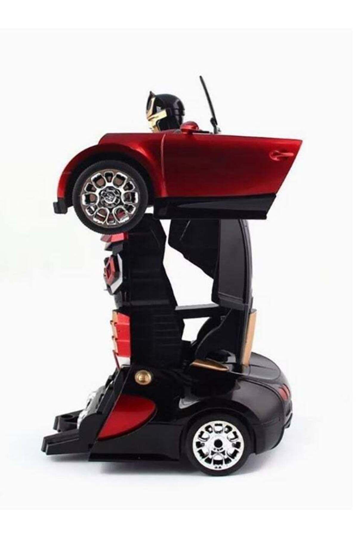 Yelajoy-Children's Remote Control Car Toy,Transformation Robot,With Remote Control,Rotate 360°,Plastic,Red 3
